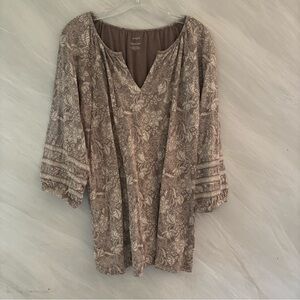 Chic Paisley Brown Blouse